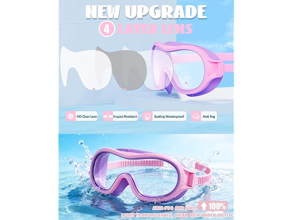 Aegend 2-Pack Anti-Fog Swim Goggles
