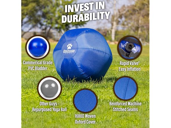 GoSports Pets Herding Ball for Dogs - 25 Inch Dog Toy Ball