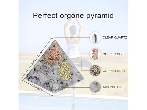 DRTMLY Orgone Pyramid Orgonite Crystal