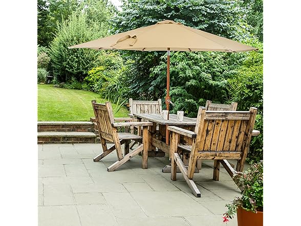 Sunnydaze Decor JLP-1511 Patio Umbrella, Beige