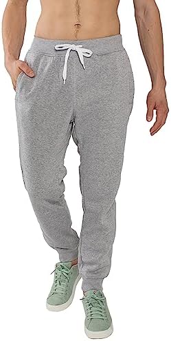 Southpole Men's 1570 Basic Active Fleece Jogger Sweatpants, Heather Grey A, S