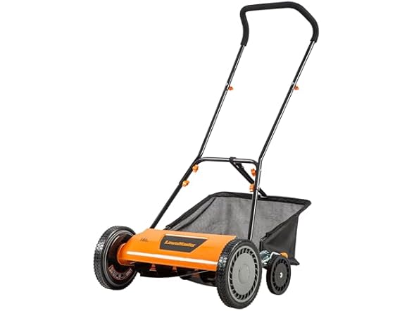 LawnMaster Push Reel Lawn Mower 18-Inch 5-Blade