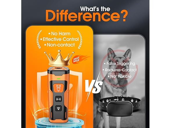HeeNzz W0110 3-in-1 Dog Bark Deterrent Devices