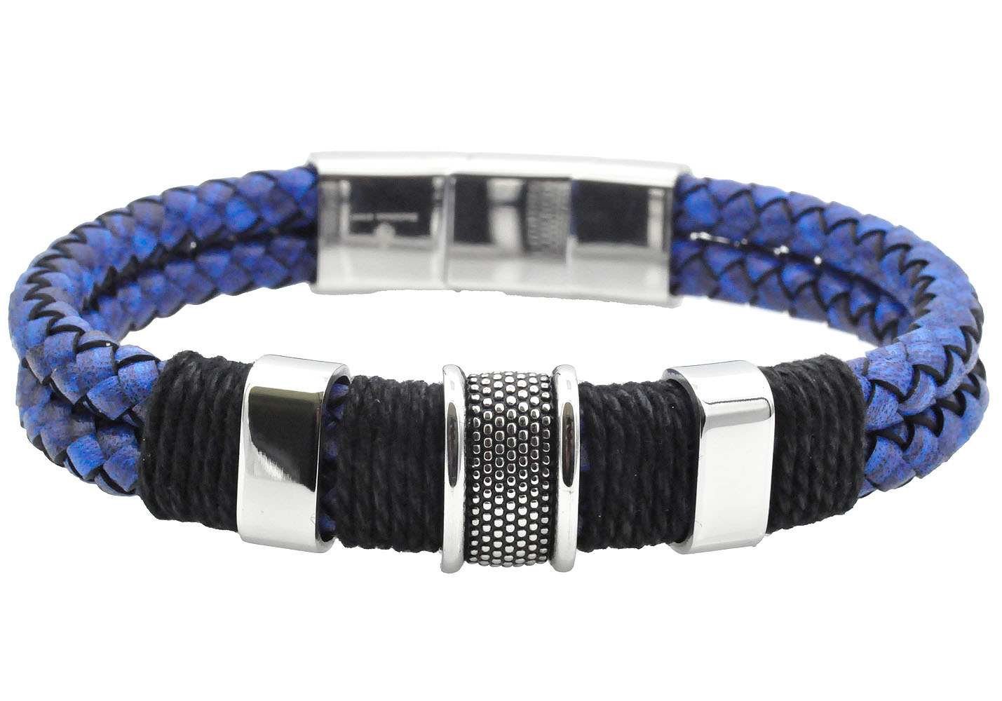 Genuine Leather Double Strand Bracelet - Gallery 4