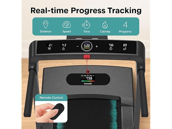 SereneLife 2-in-1 Foldable Treadmill & Under-Desk Walking Pad