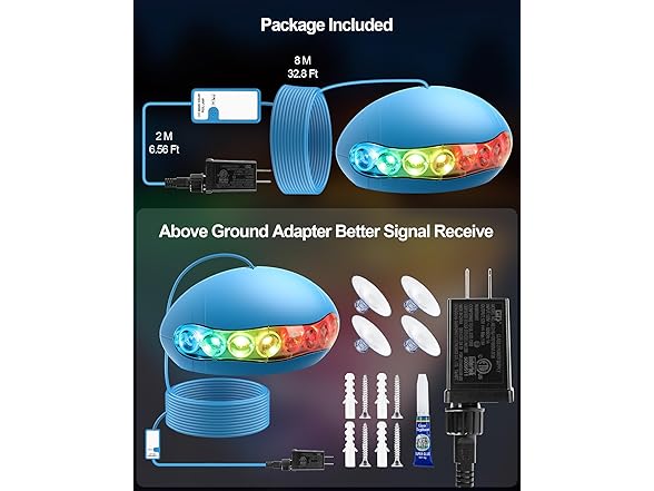 KIALUSH Ground Pool Lights