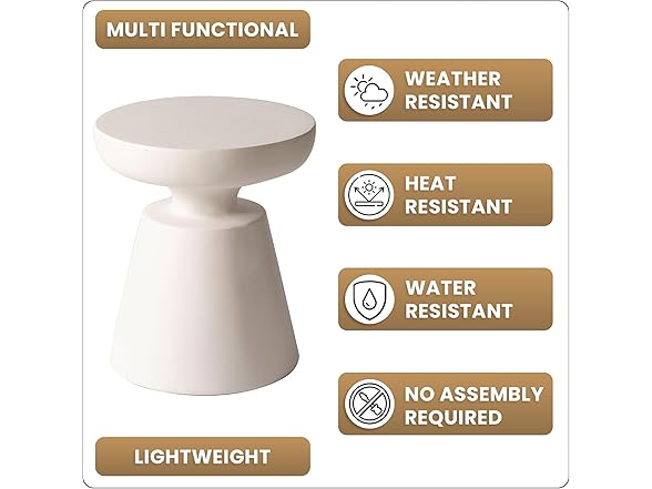 LeisureMod Isle Outdoor Side Table