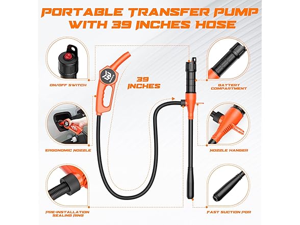 MANPICTE Portable Fuel Transfer Pump
