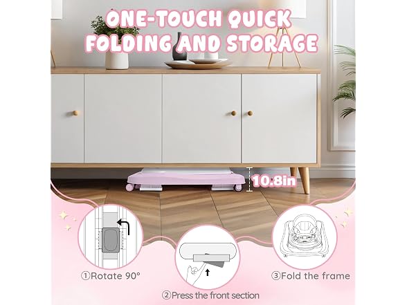 Dacoity Pink 5-in-1 Baby Walker