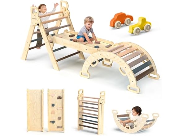 BlueWood Pikler Triangle Climbing Set