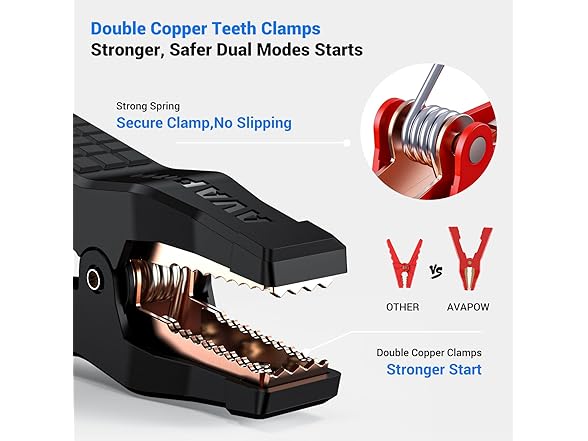 AVAPOW 8000A Battery Jumper Starter 4in HD Display