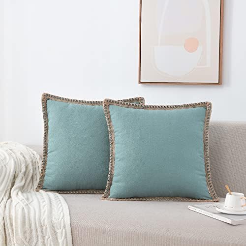 Set of 2 Farmhouse Throw Pillow Covers