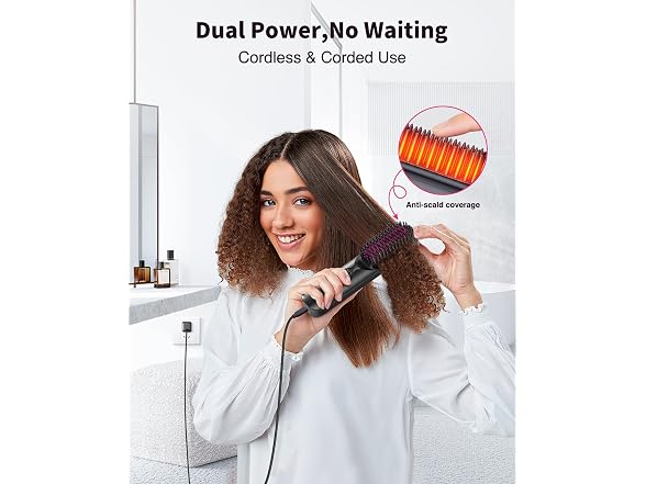 Portable Hair Straightening Brush