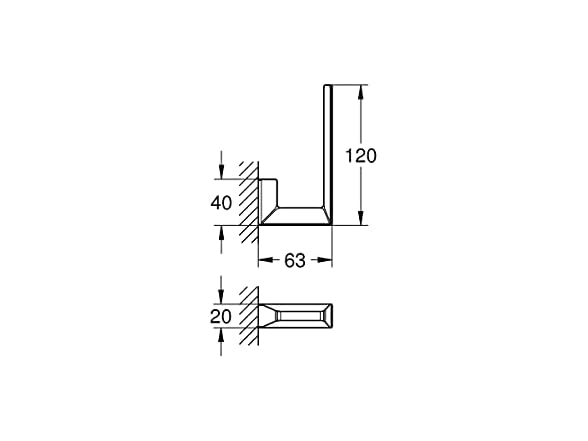 Grohe 40784000 Selection Cube Spare Toilet