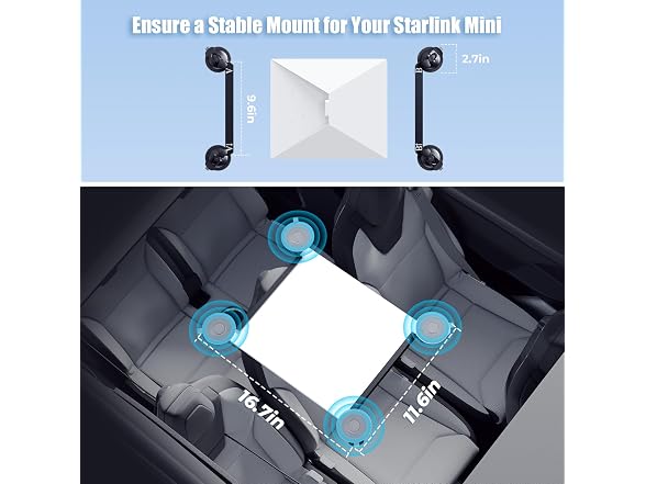 Starlink Mini Suction Cup Car Mount