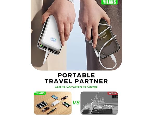 YILANS 50000mAh Charger with Build-in Cables