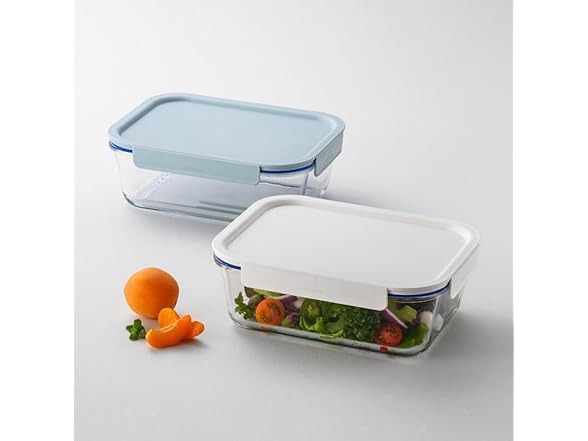 LocknLock Glass Containers with Lids, 6-Piece 