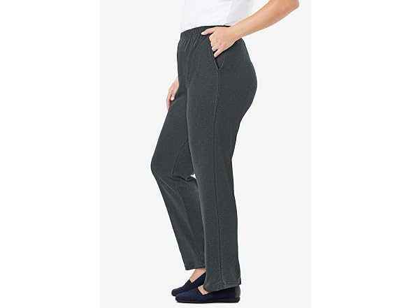 Woman Within Women (2X) Pants Heather Charcoal
