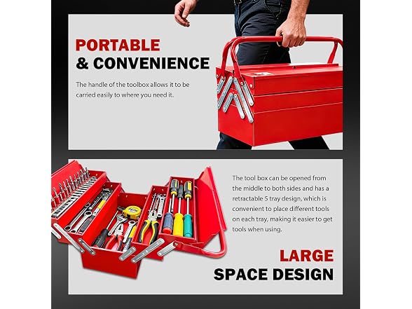 YATOINTO Metal Fold Out Tool Box