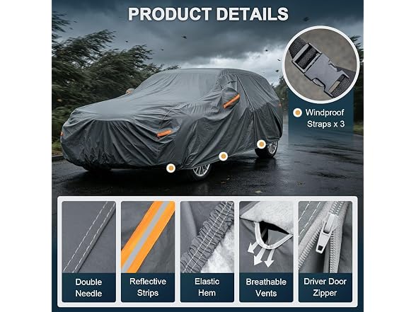 16 Layers SUV Car Cover 184"-190"