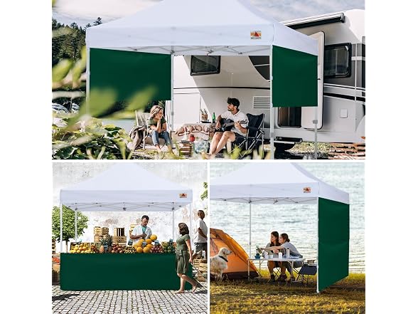 ABCCANOPY Sunwall Half Walls 2pk Green