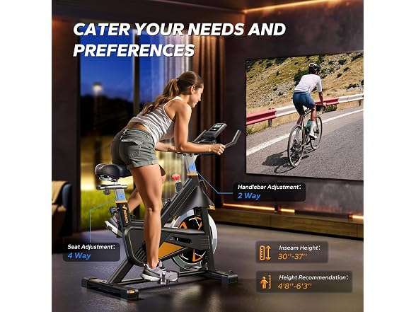 MERACH Orange Magnetic Exercise Bike