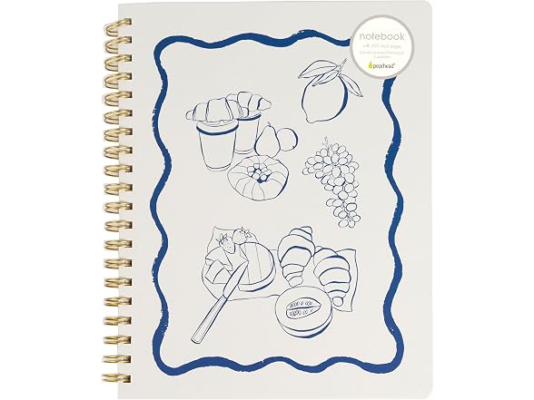 Pearhead Euro Breakfast Hardcover Spiral Notebook