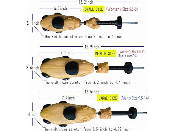yangjietf Oak Wooden Shoe Trees
