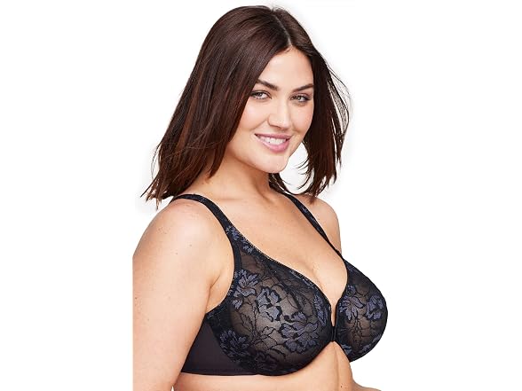 Glamorise Women (46F) Full Figure Lacey T-Back Bra