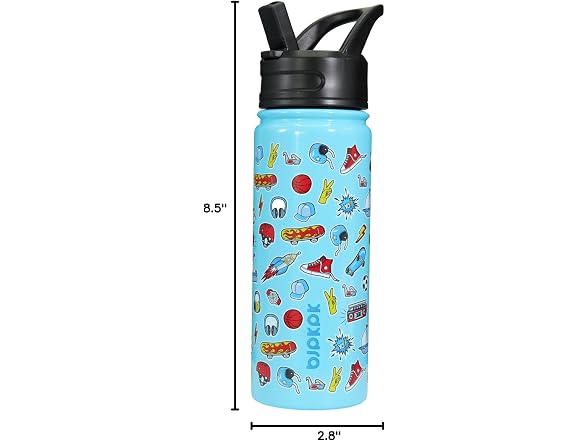 BJPKPK Insulated Water Bottle, 18oz Playground