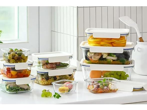 LocknLock Borosilicate Glass Food Storage Set