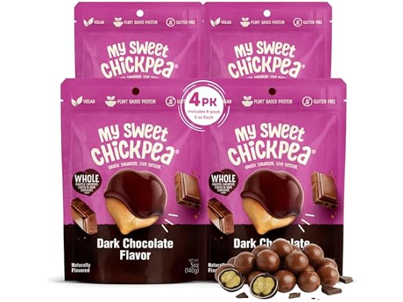4Pk My Sweet Chickpea 5 Oz Chocolate Covered Chickpeas