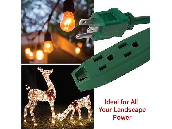 Clear Power Outdoor Extension Cord - 9 FT, 16/3 SJTW