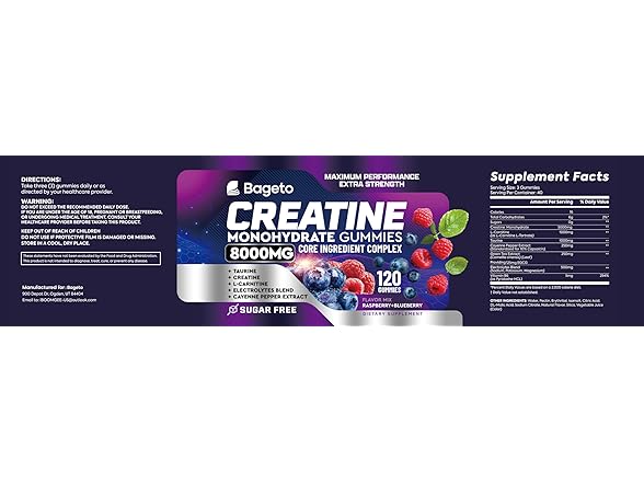 Bageto Creatine Gummies 120 pcs