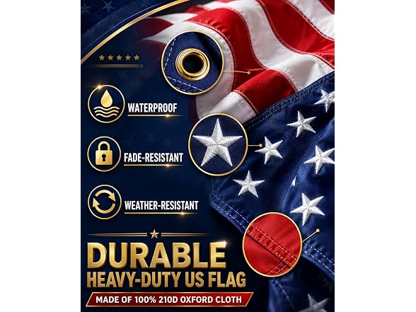 25FT 11 Gauge Flag Pole W/ Solar Light