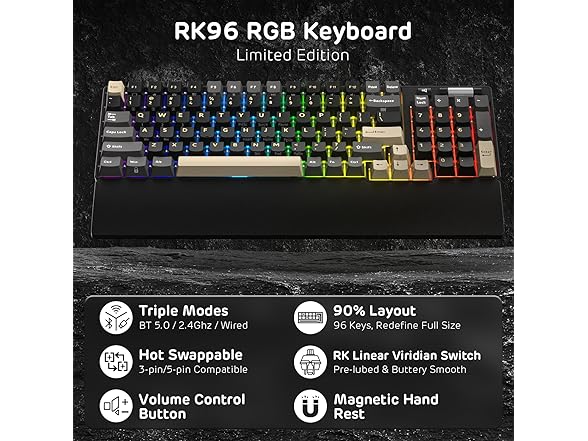 RK 96 RGB Limited Ed Wireless Mechanical Keyboard