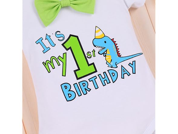 Imekis Boys (12-18 MOS) Dinosaur Outfit Shorts