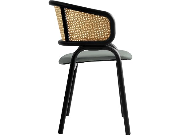 Leisuremod EC20GR-L Ervilla Leather Dining Chairs