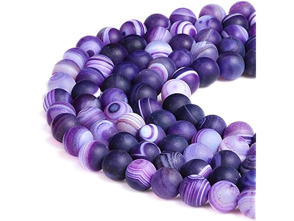 PLTbeads Gorgeous Purple Stripe Agate
