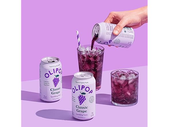 1CT OLIPOP Classic Grape Prebiotic Soda