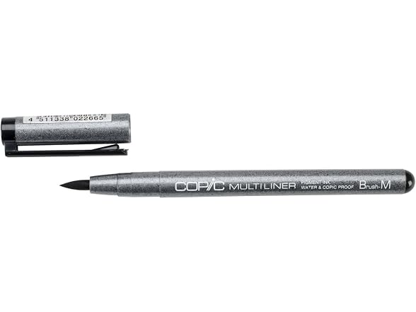 Copic Marker Multiliner Brush Medium Ink Pen, Black