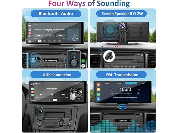 9.3" CarPlay Screen w/ 2.5K Dash Cam
