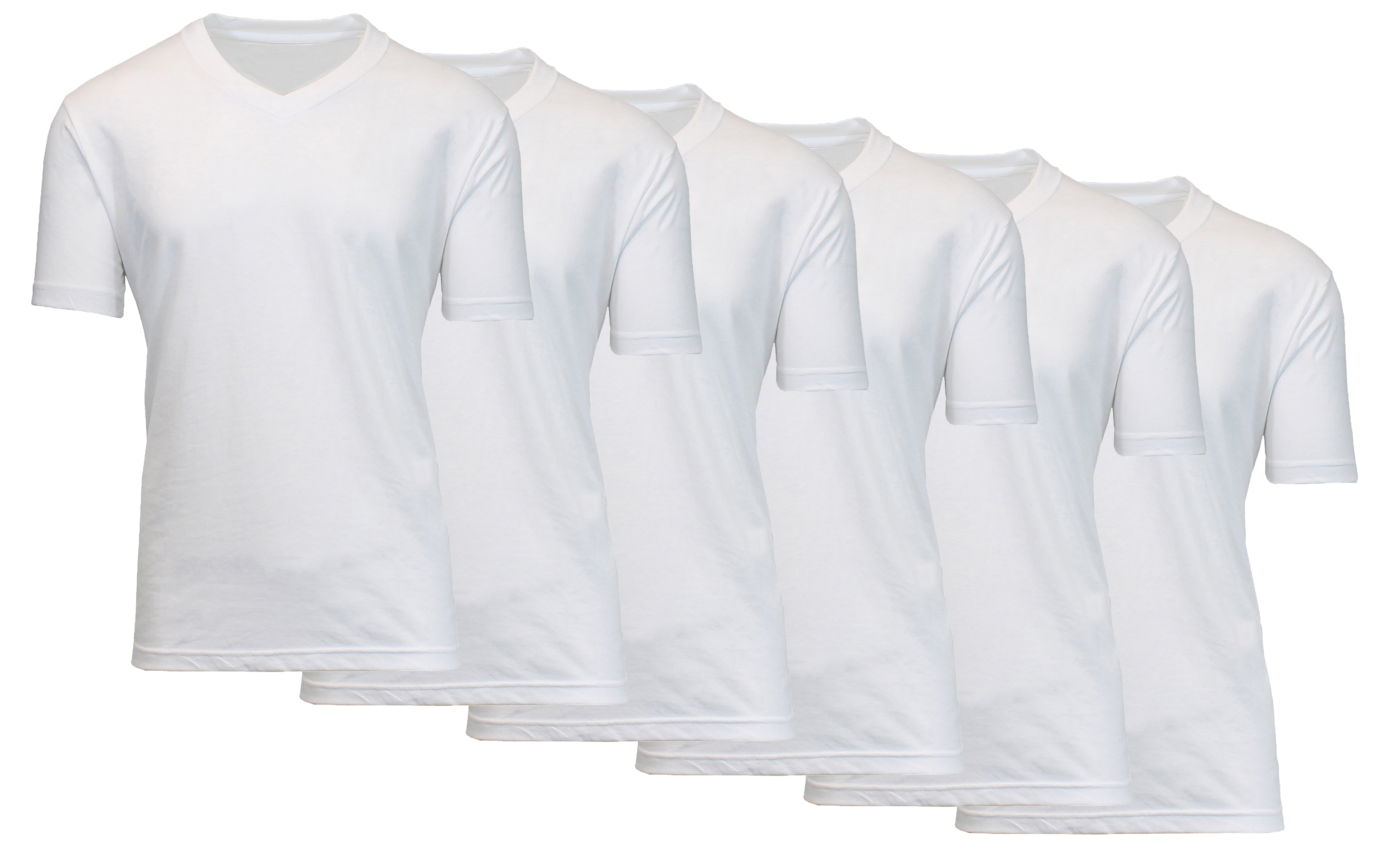 (6 Pack) Men's S/S V-Neck Classic Tee - Gallery 12