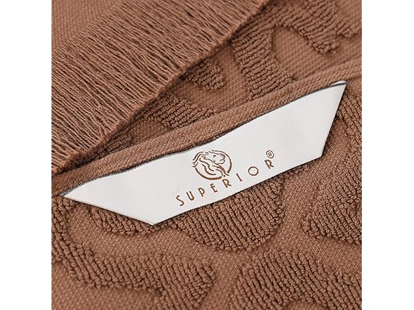Superior 3PC ROLLA Bath Towels, Chocolate