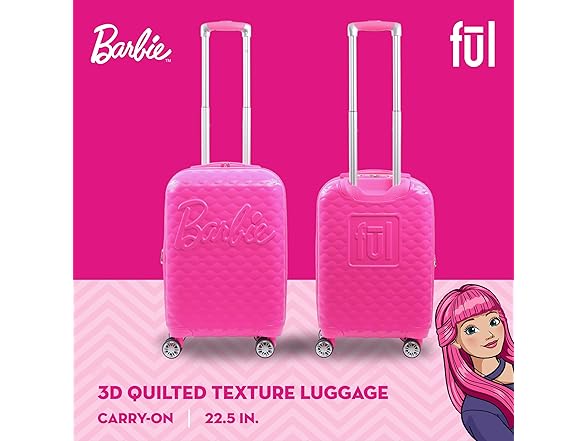 FUL Barbie 22.5 Inch Carry On Luggage