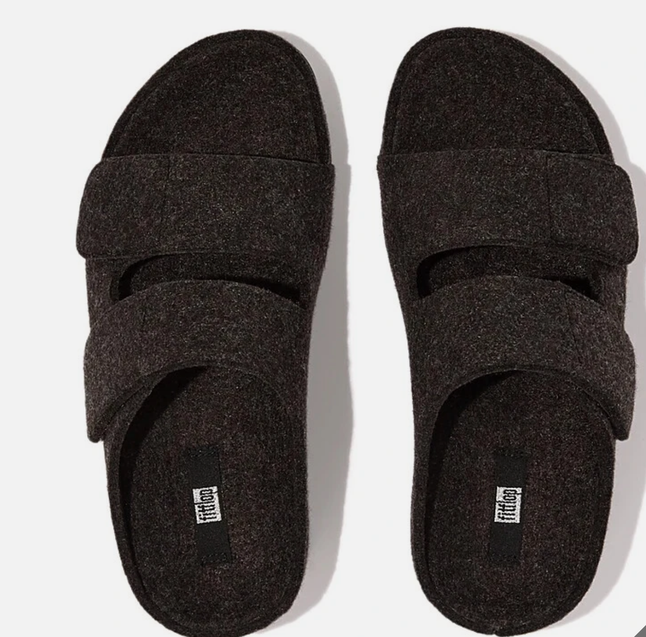 FitFlop e01 Shuv Adjustable Two-Bar Felt Slides - Gallery 6