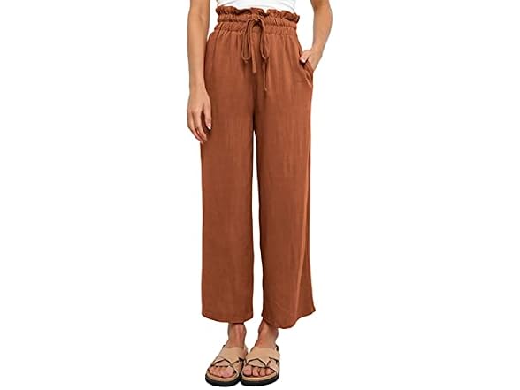 Dokotoo Women (XL) Wide Leg Pants Comfy Tie Pants