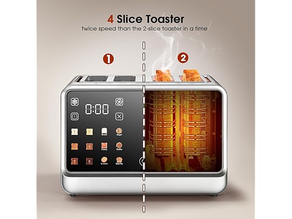Foyoconven 4 Slice Touch Screen Toaster