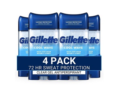 $17.99, Was $23.88, 24% Off! (4 pk) Gillette Deodorant for Men, Clear Gel dealfomo