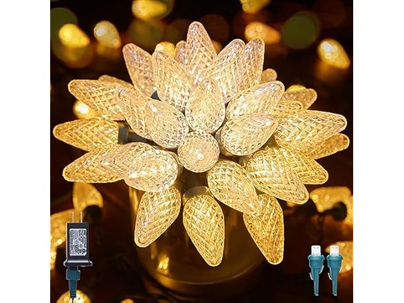 Brightown C9 LED Christmas Lights Outdoor, 81 Feet 100 LED